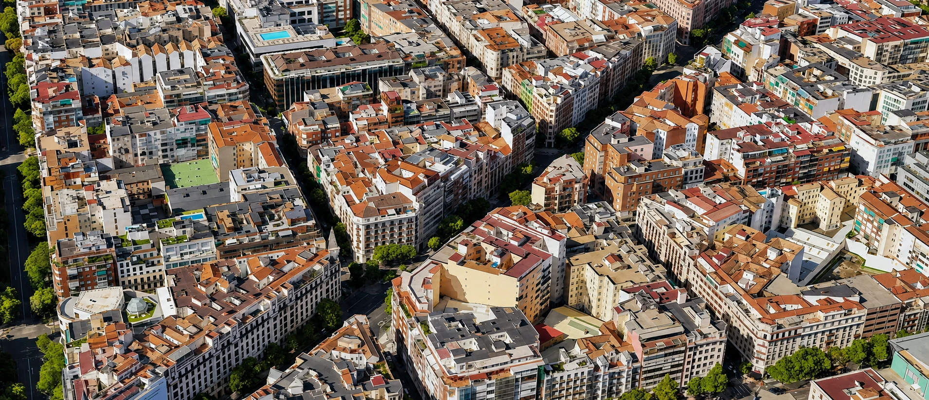 Aerial view of Calle Alcalá in Madrid, location of the Cesaraugusta Prime Estate retail units