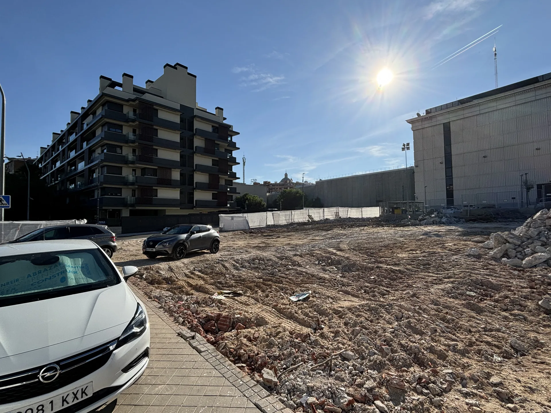 Travaux de démolition sur la parcelle de Mad Río Hco, juin 2024