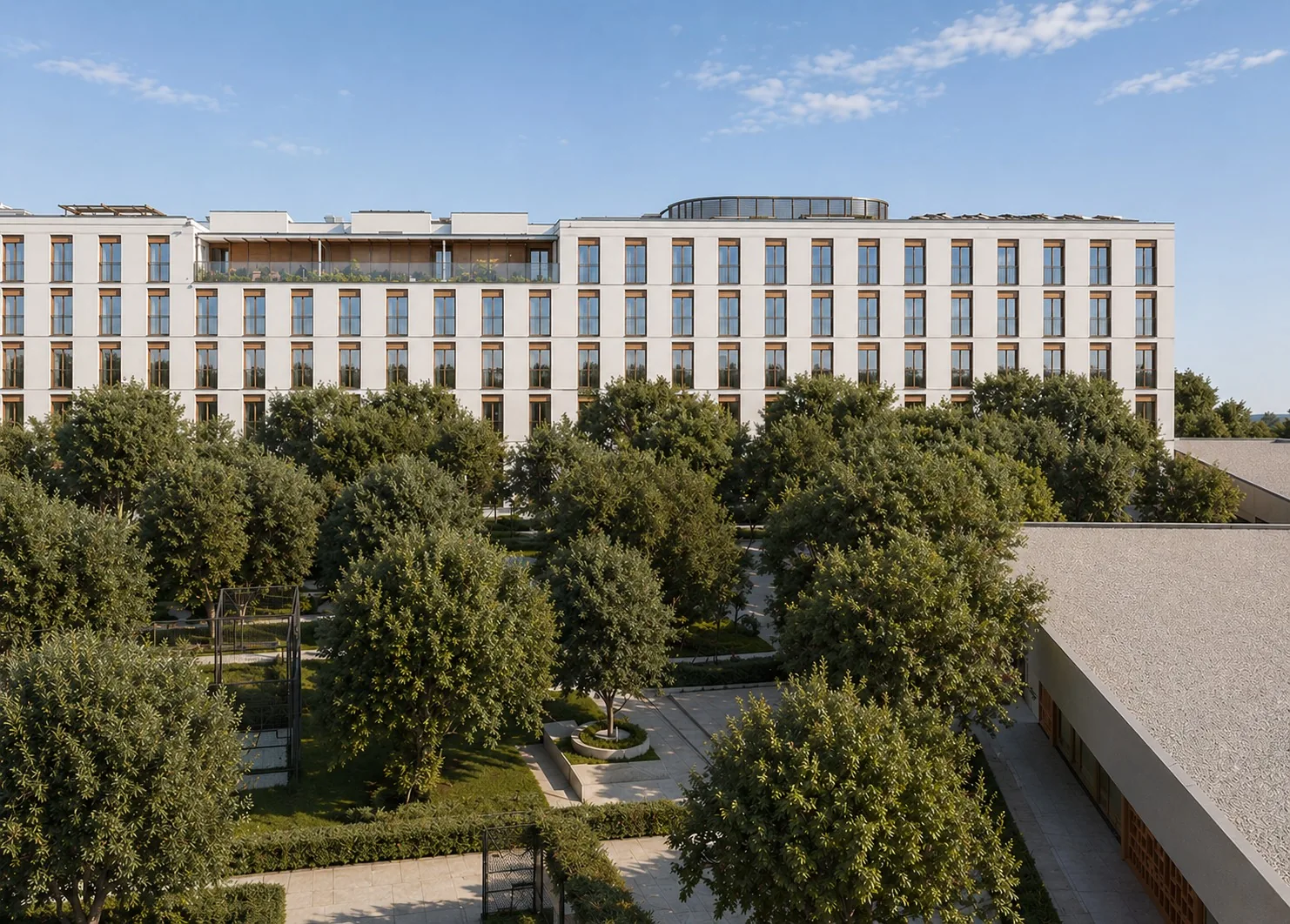 Rendu de la façade de Vik Living à Vicálvaro, de jour